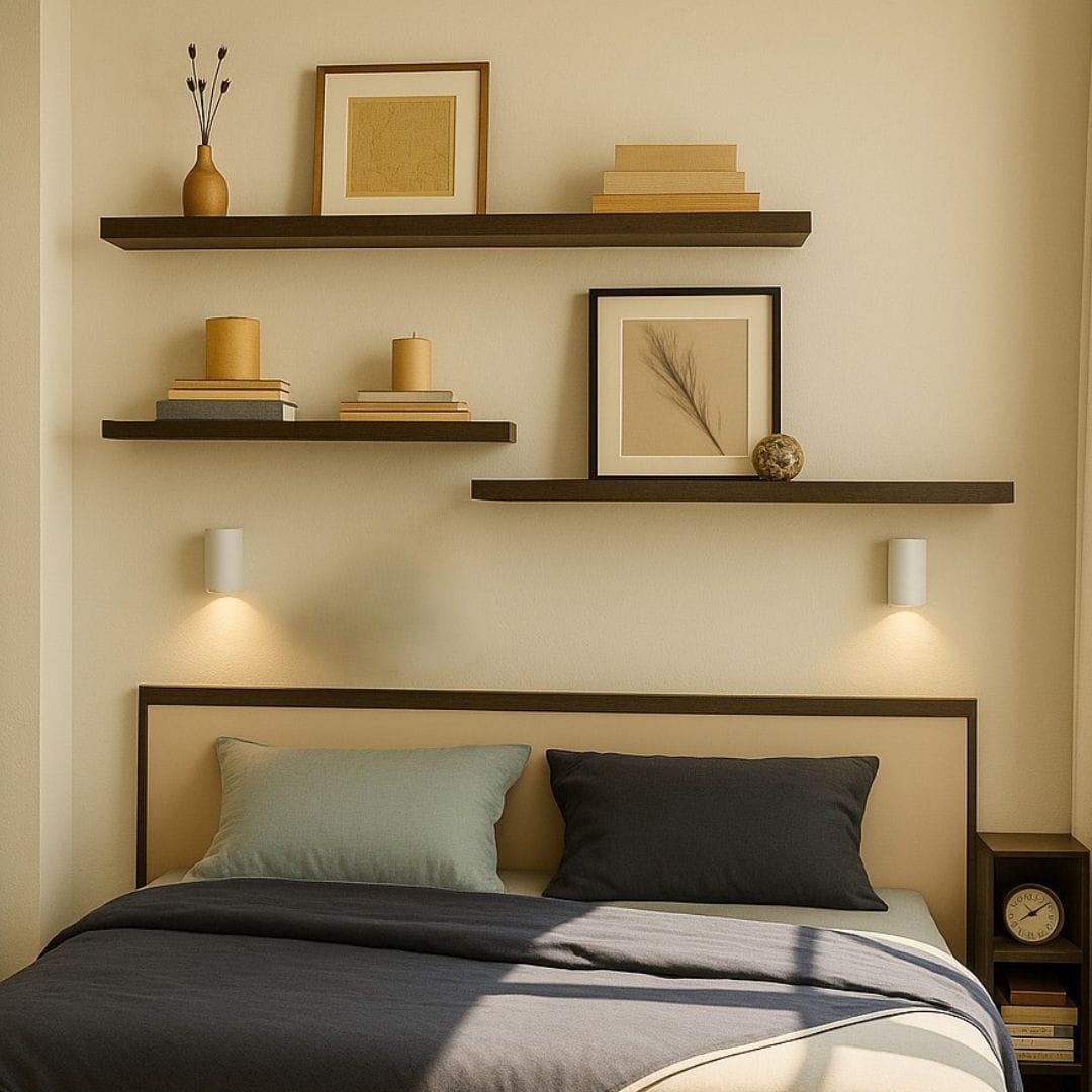 Etagère Murale Bois Fixation Invisible | Lot de 3