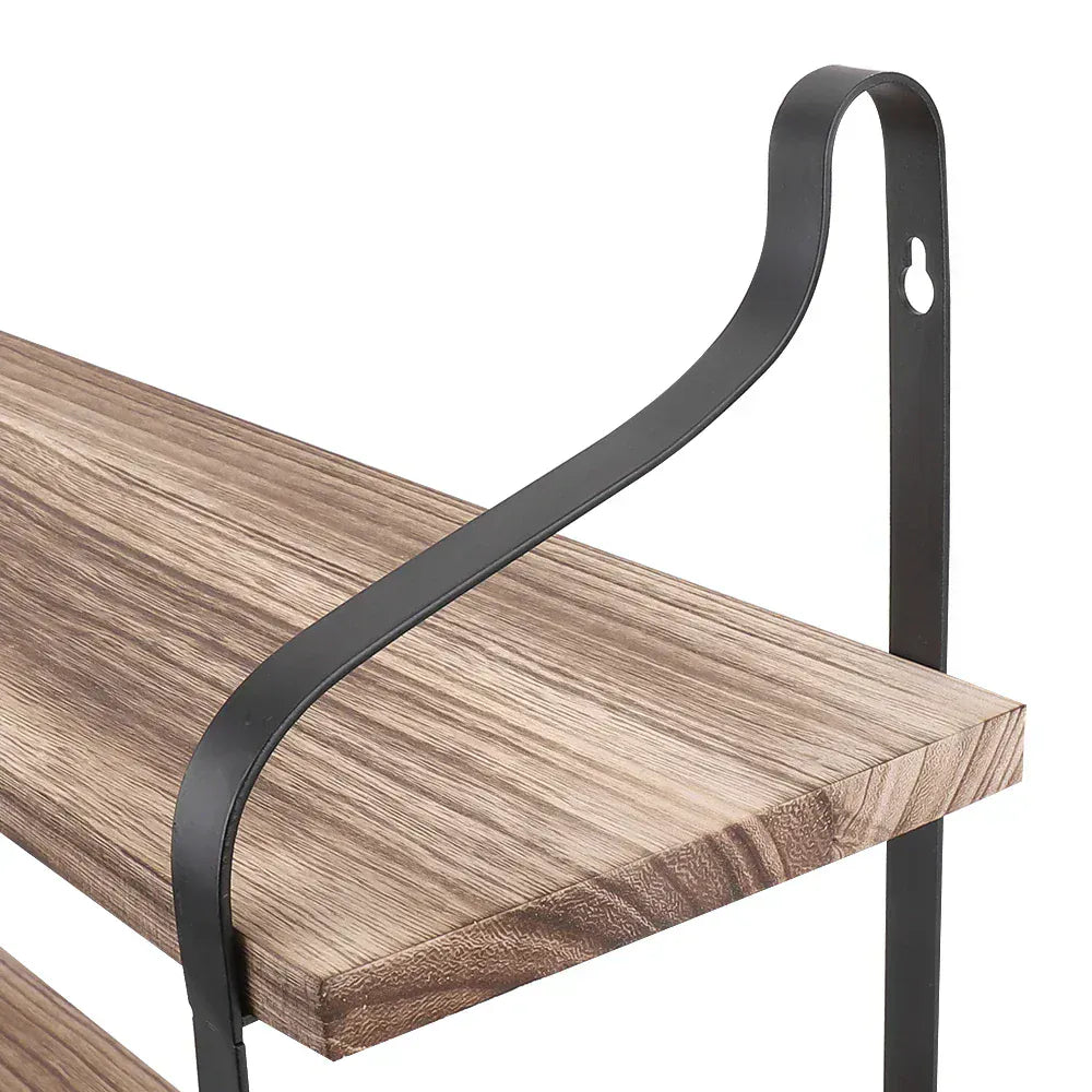 Etagère murale bois métal industriel