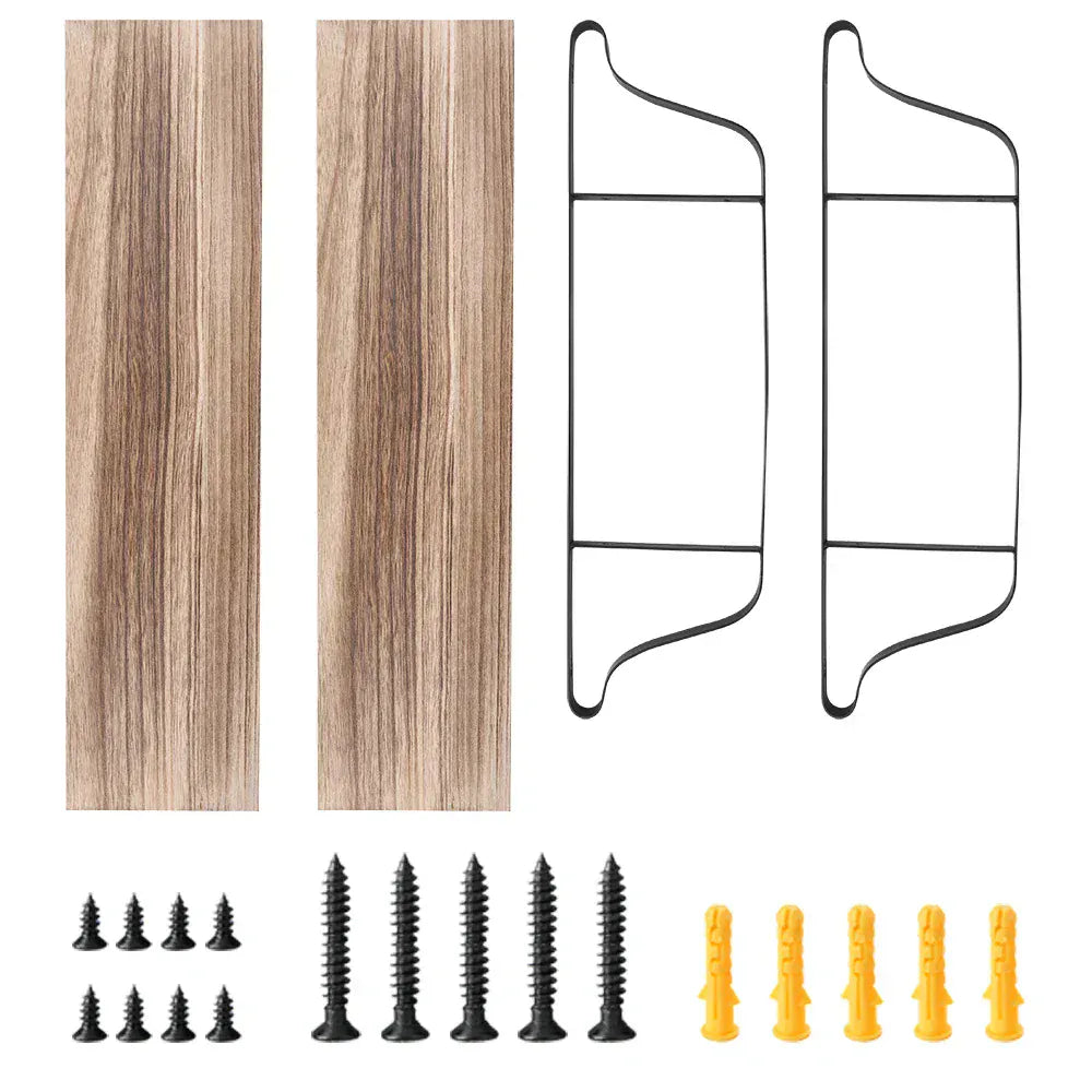 Etagère murale bois métal industriel