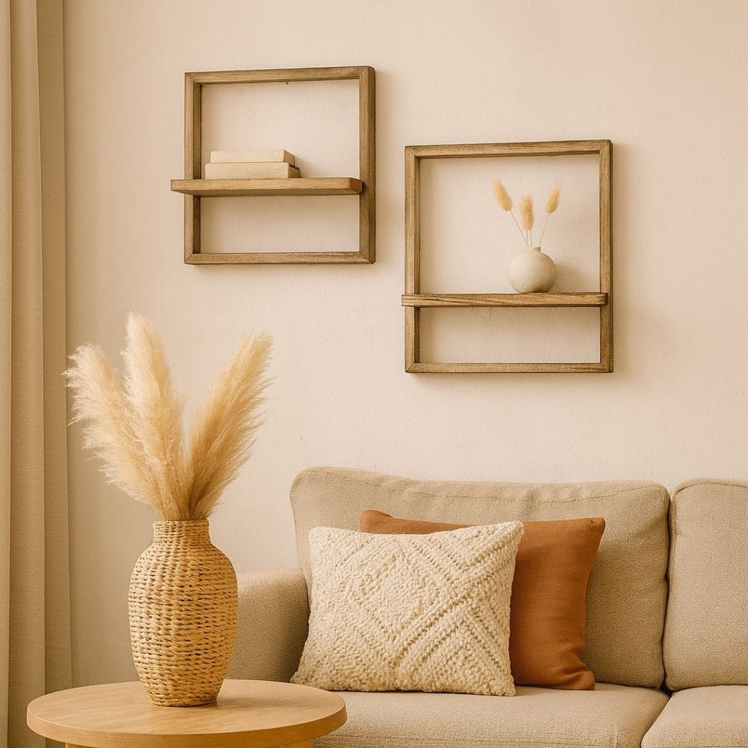 Etagère murale Cuisine Bois Carré