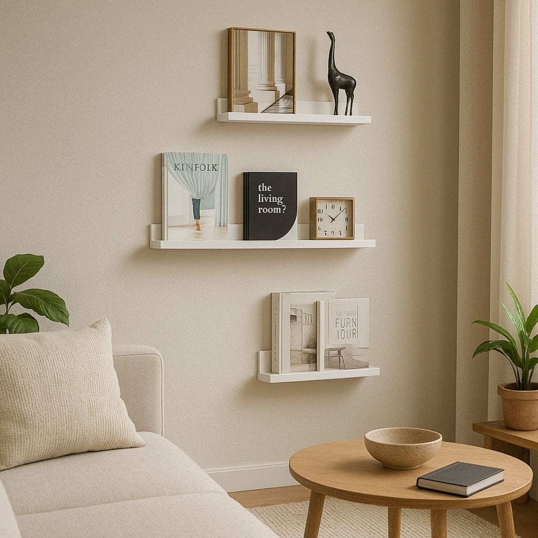 Etagère murale design blanche (Lot de 3)