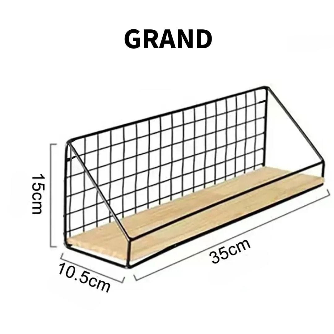 Etagère Murale Métal Design | Socle Bois