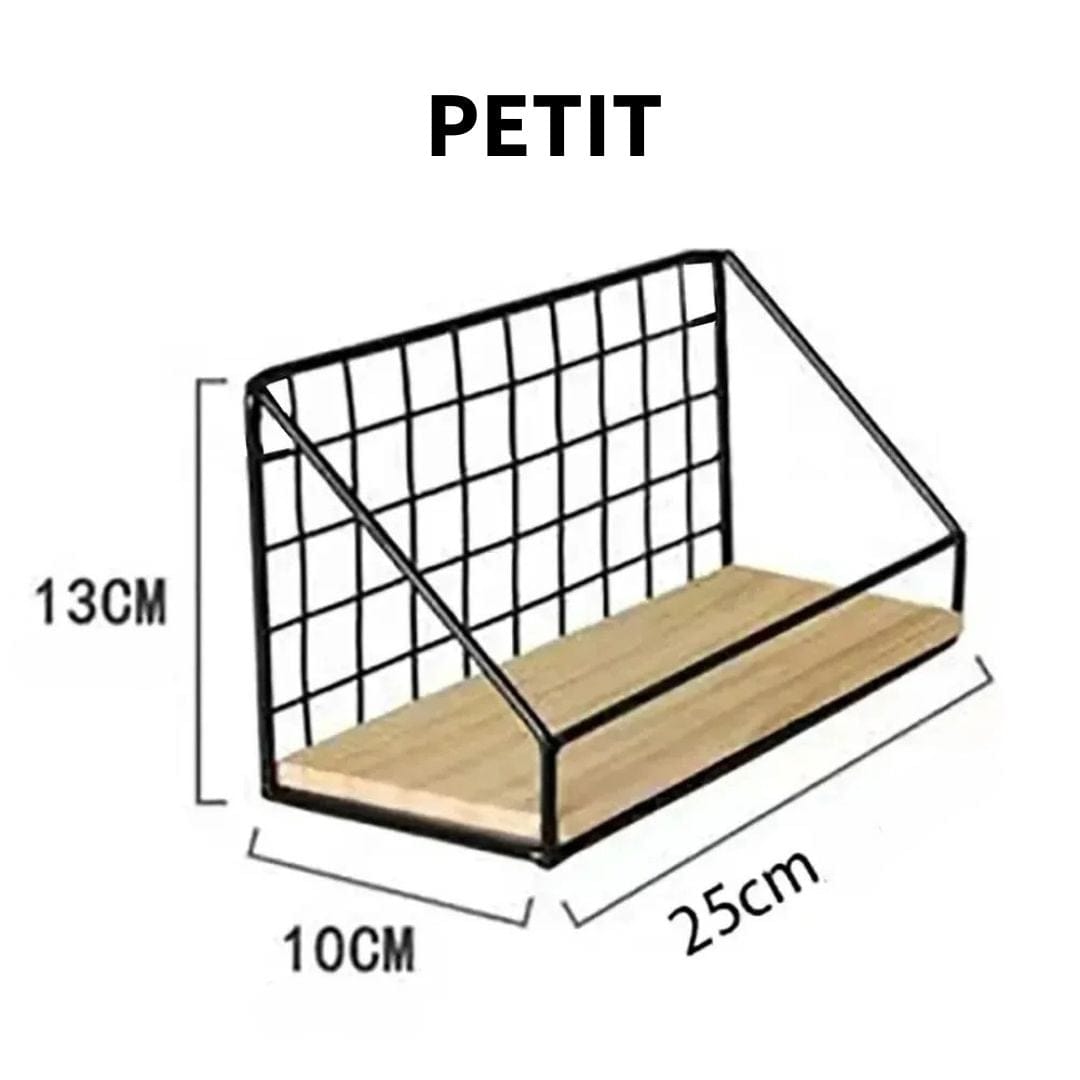 Etagère Murale Métal Design | Socle Bois