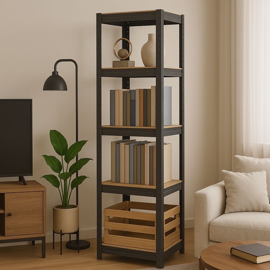 Etagère murale métal noir Industriel