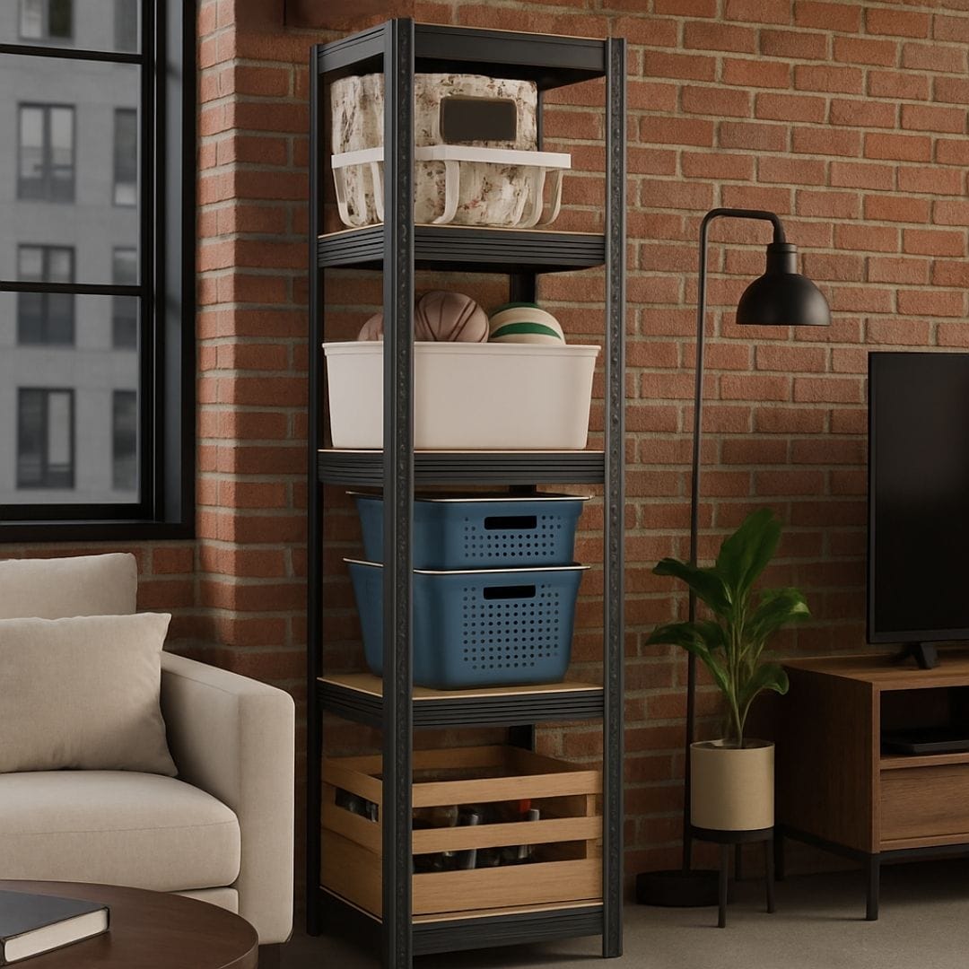 Etagère murale métal noir Industriel