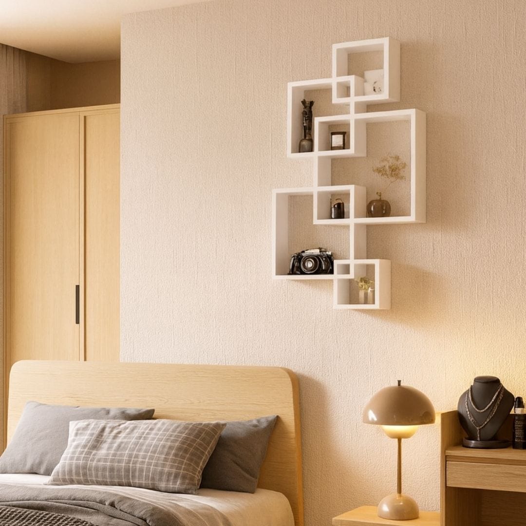 Etagère Niche Murale à 5 cubes