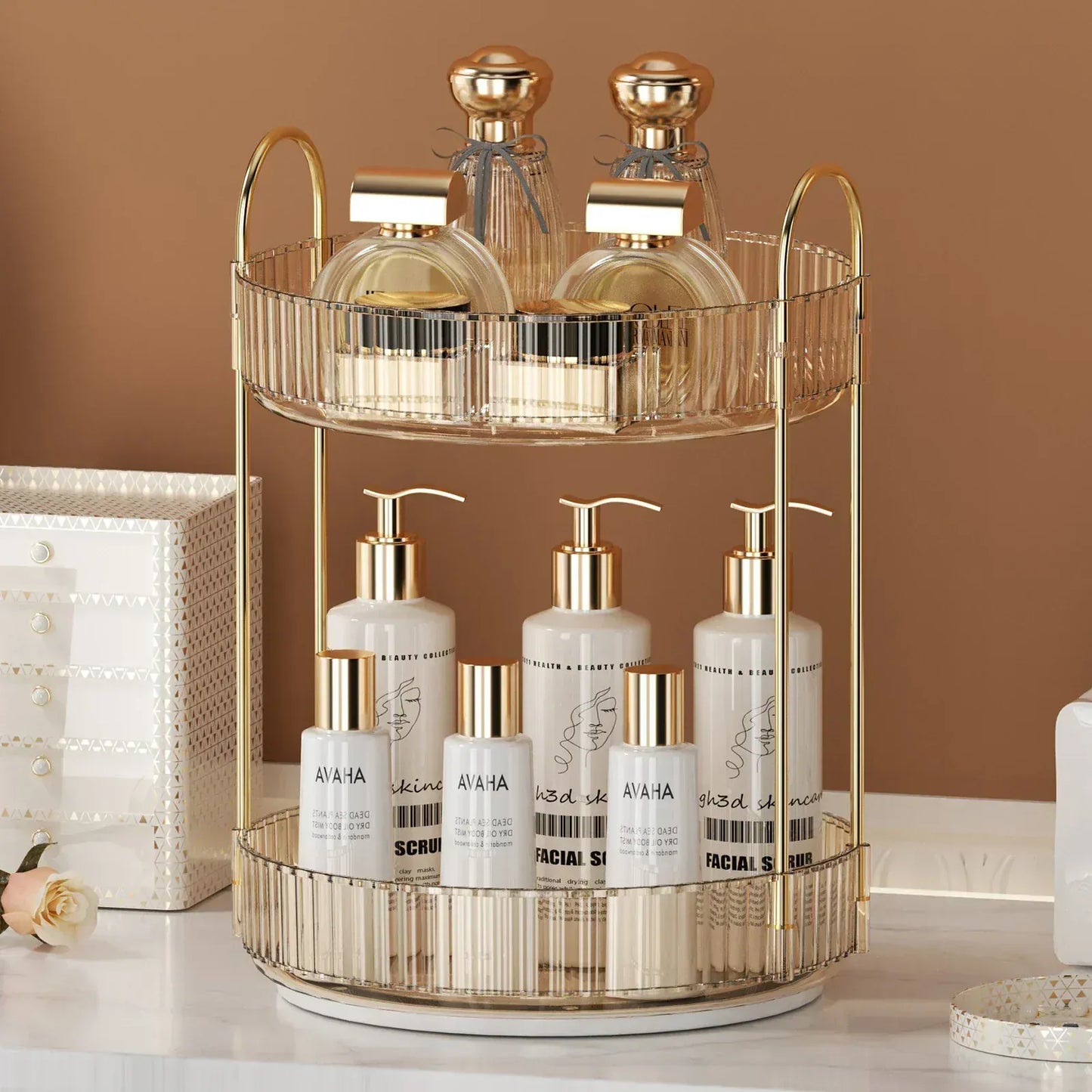 Etagère Rotative Salle de Bain | Parfums et Cosmétiques