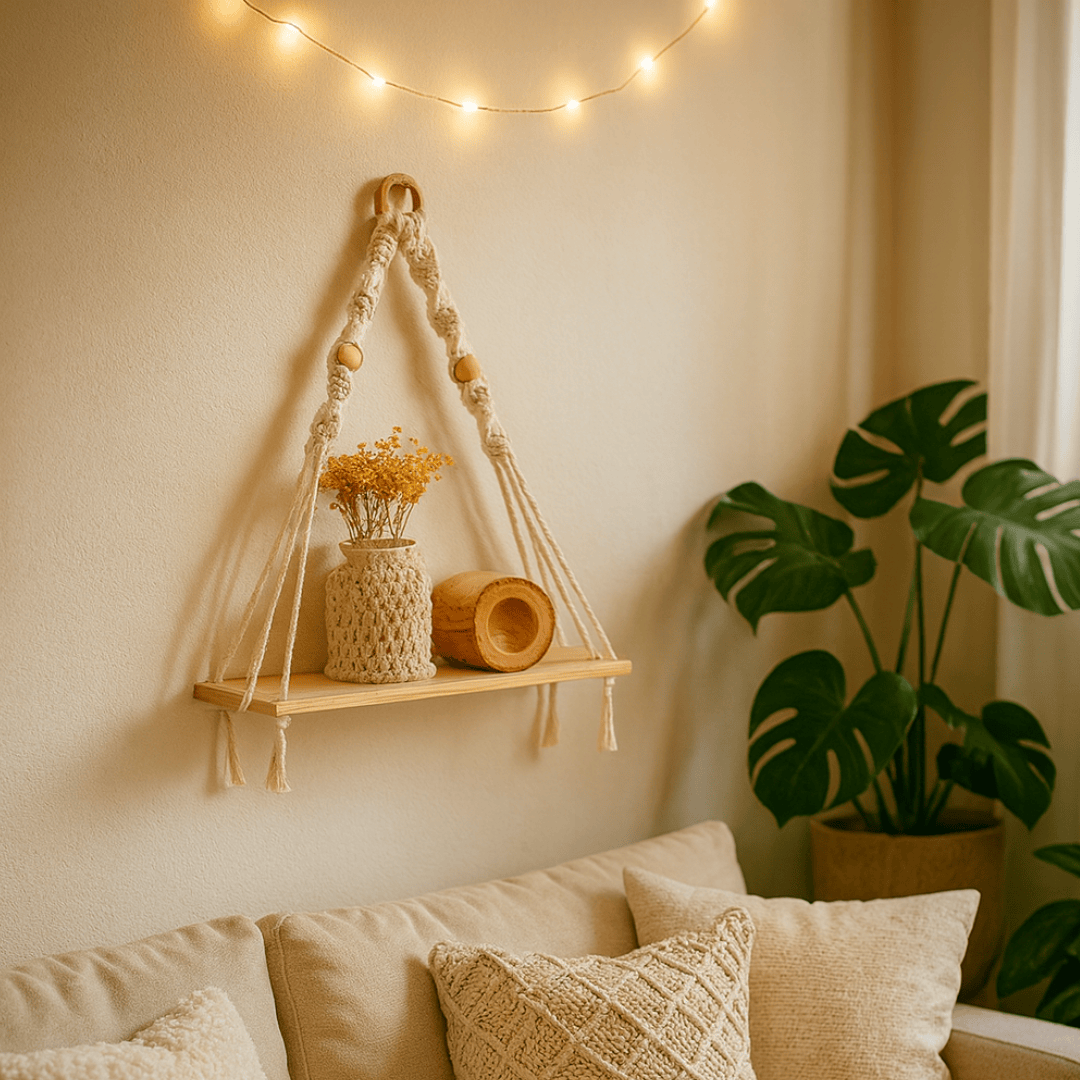 Etagère Suspendue Murale | Triangle 35x38 cm