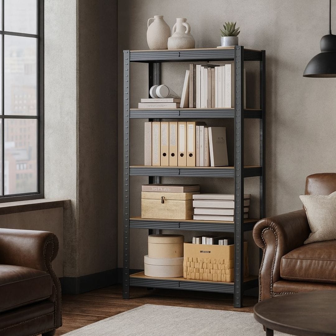 Grande étagère murale industrielle