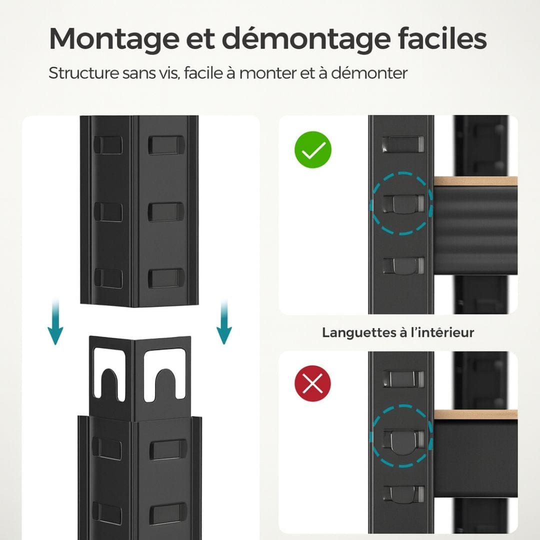 Grande étagère murale industrielle