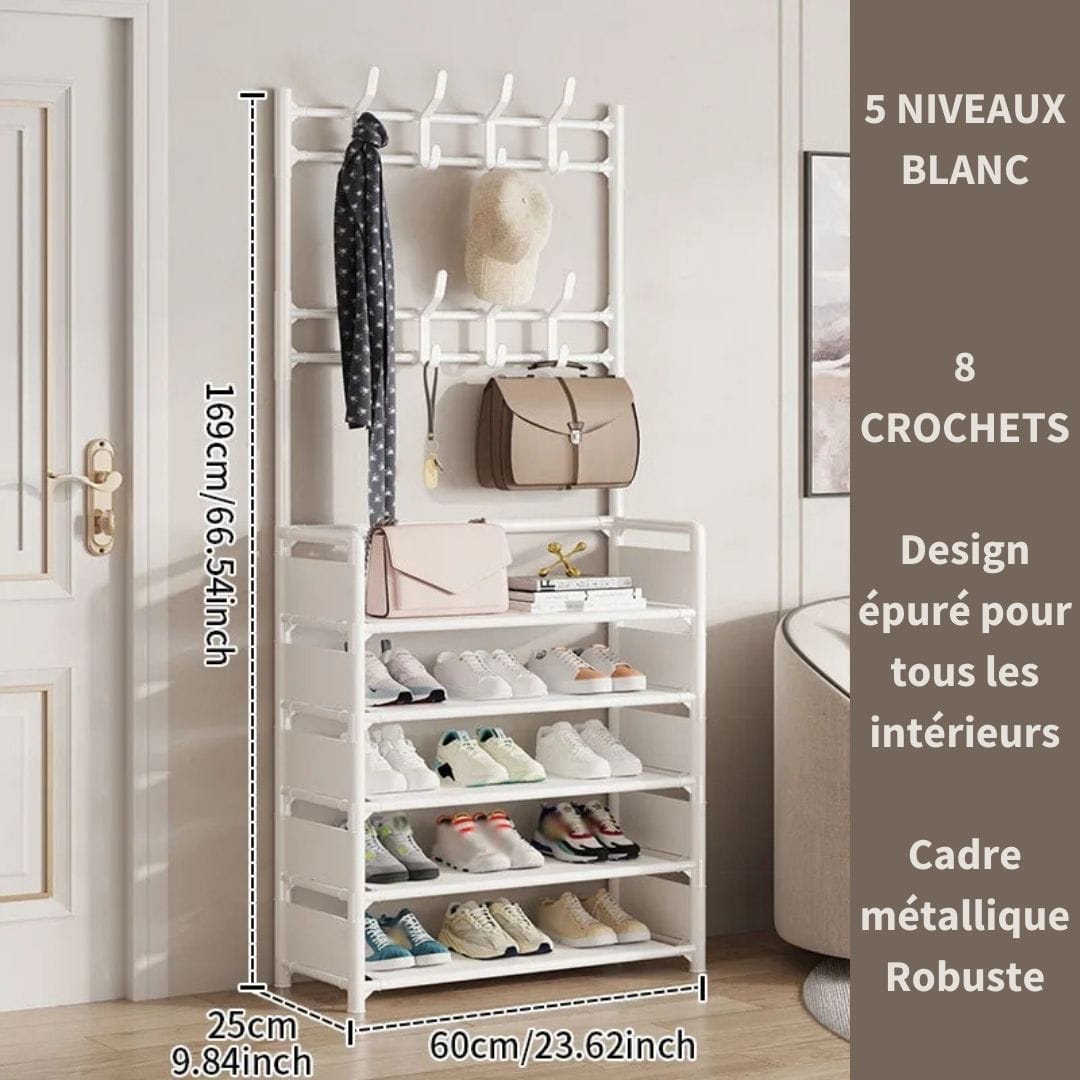 Meuble à Chaussure et Porte Manteau