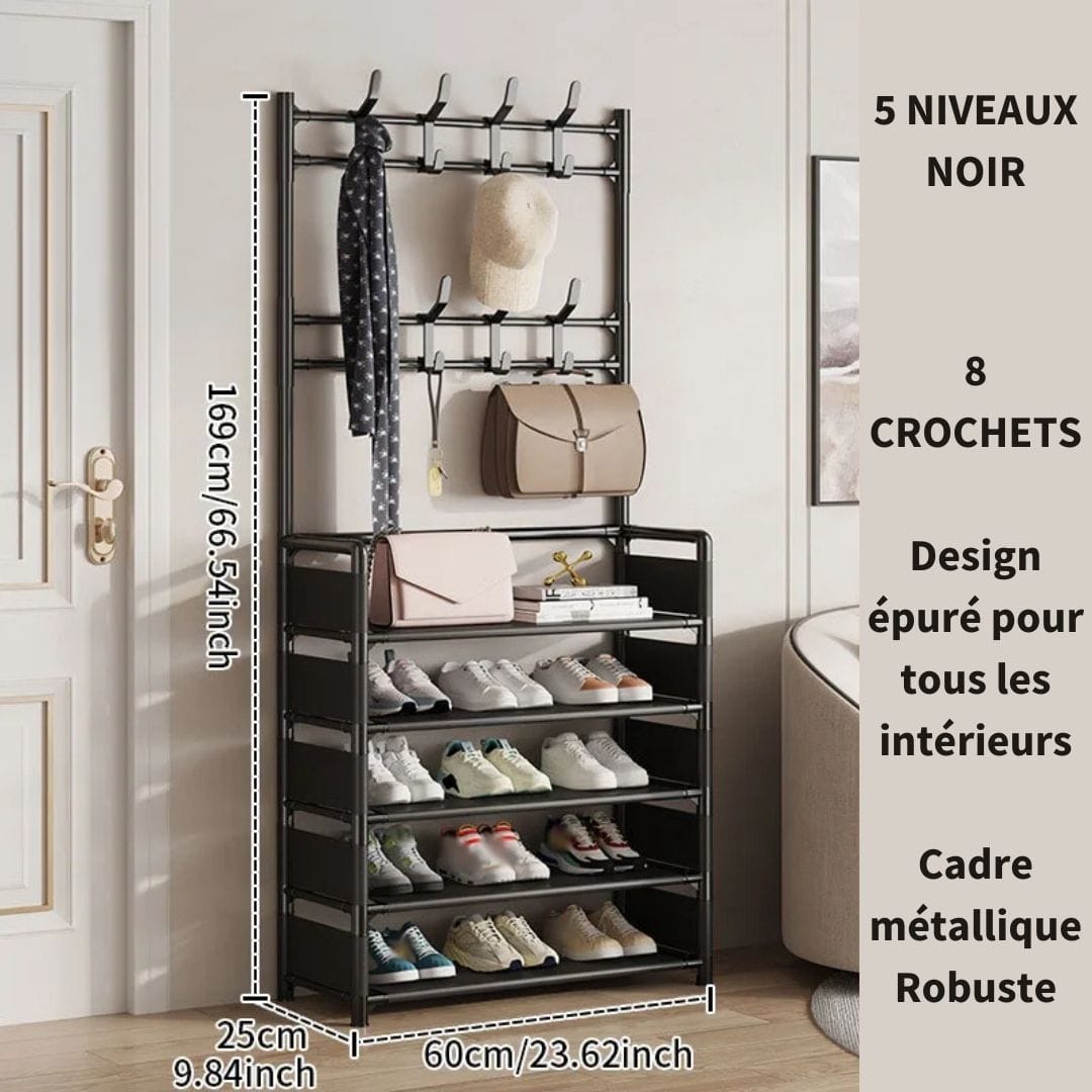 Meuble à Chaussure et Porte Manteau