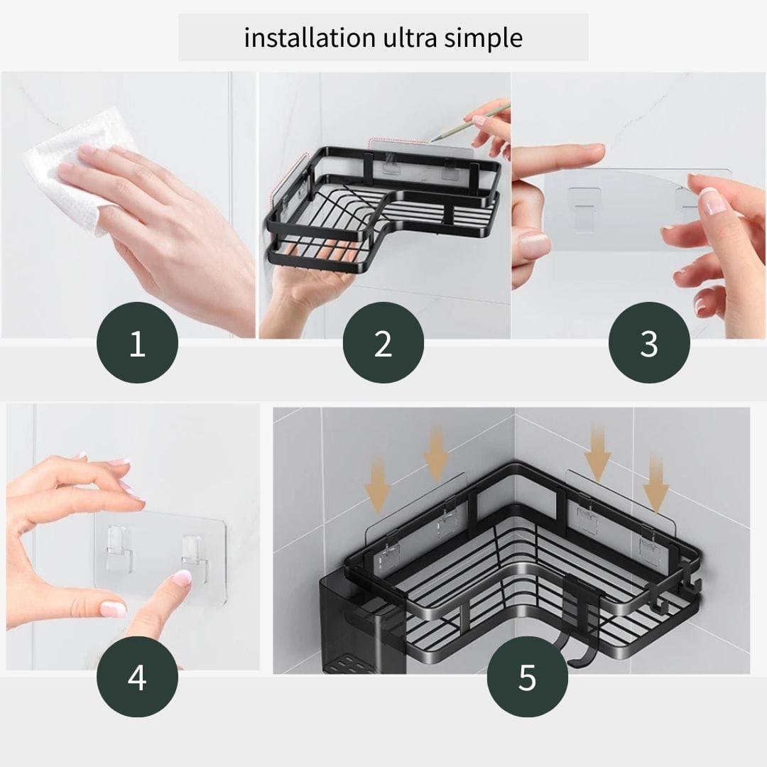 Petite Etagère d'Angle pour Douche