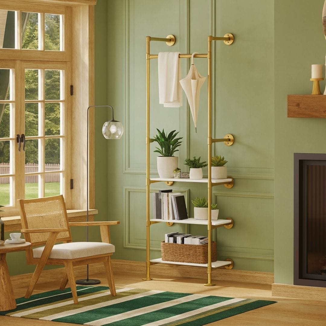 Portant industriel Vêtement doré