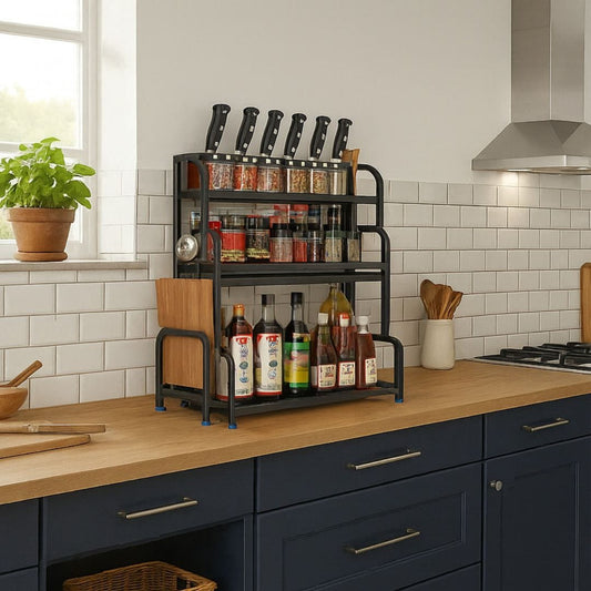 Support à Epices et Bouteilles pour Cuisine