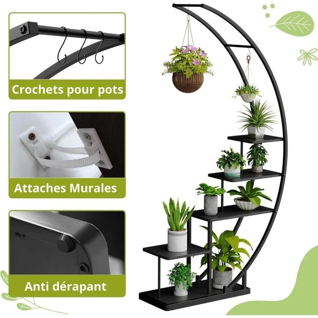 Support pour plantes d'intérieur Demi Lune