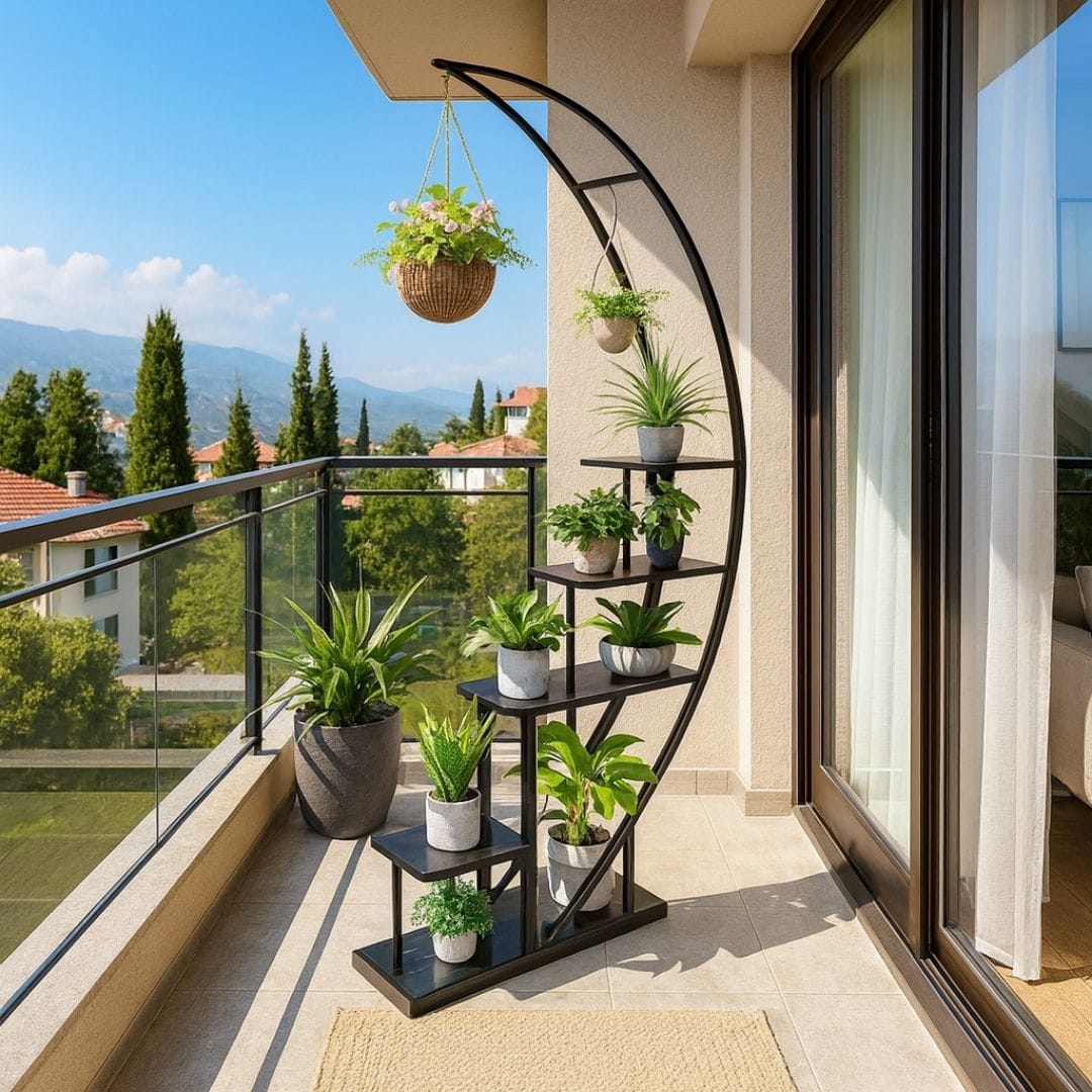 Support pour plantes d'intérieur Demi Lune