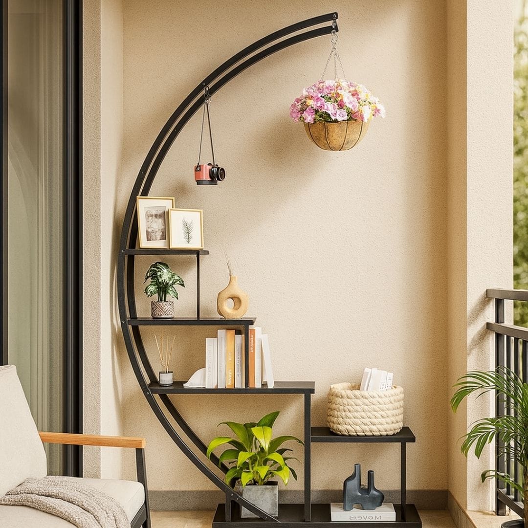 Support pour plantes d'intérieur Demi Lune